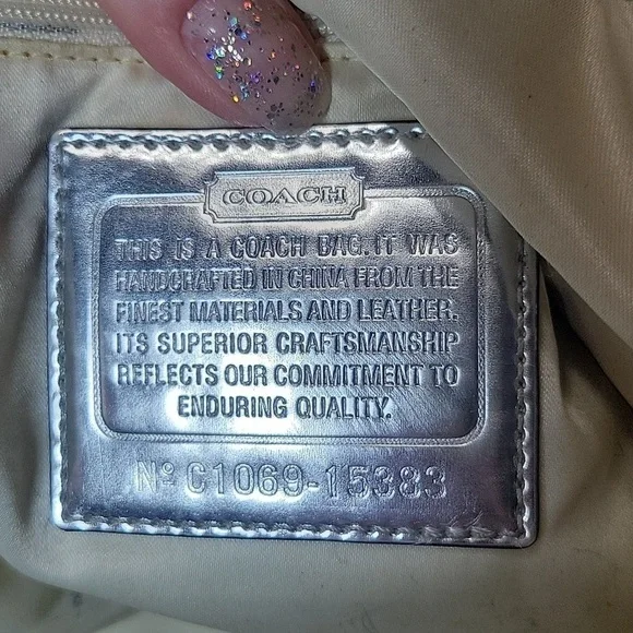 Coach RARE Y2k Vintage XL Gold Sequin 'Spotlight' Disco Purse 15383 - Picture 12 of 13